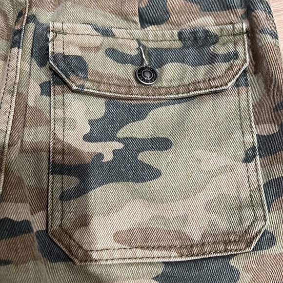 Free People utility camo jeans pants size 25 high waist rise We The Free cargo - Picture 13 of 14